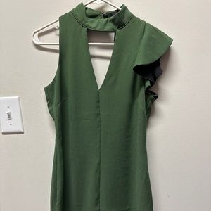 Green mini dress